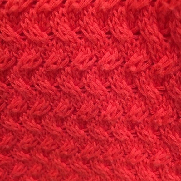 American Eagle Neon Pink Open Knit Wide Neck Raglan Sleeve Sweater Size Small - Picture 4 of 7